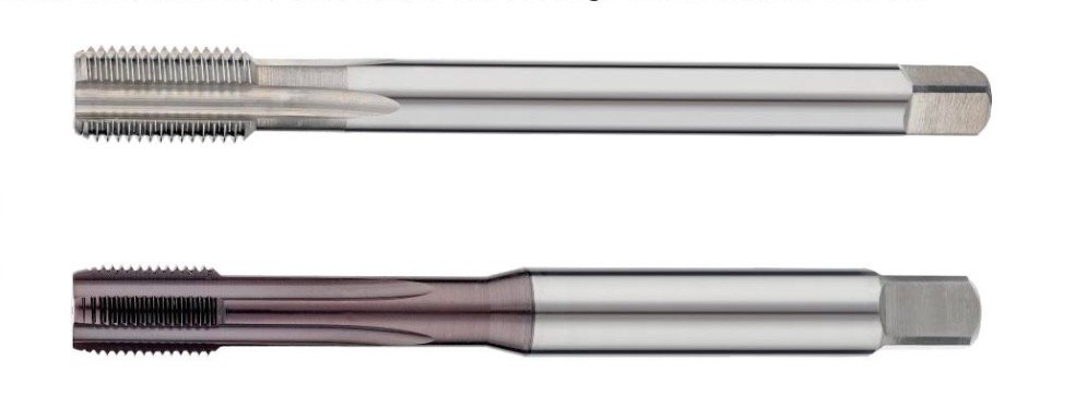 Carbide straight flute tap for abrasive materials