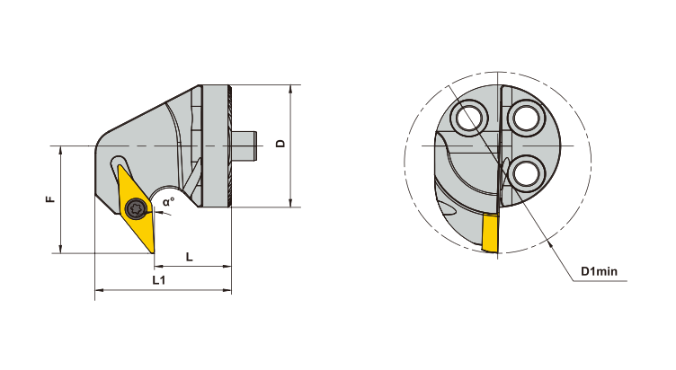 SVZCR damped boring head specifications