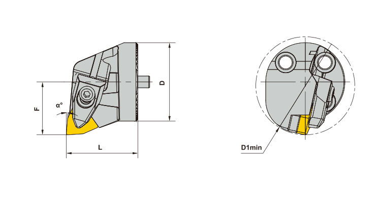 DWLNR damped boring head specifications