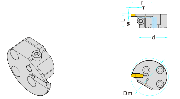 JDTR damped boring head specifications
