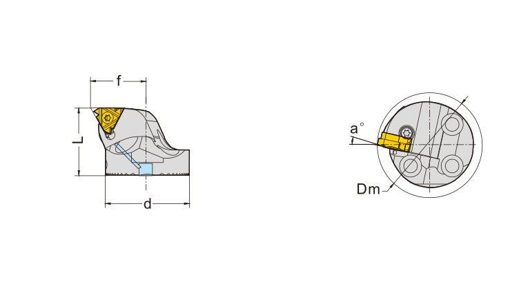 SIR damped boring head specifications